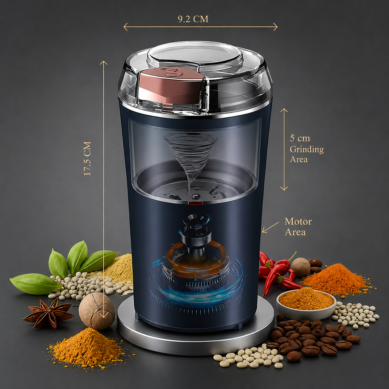 Sollvique mini electric coffee grinder